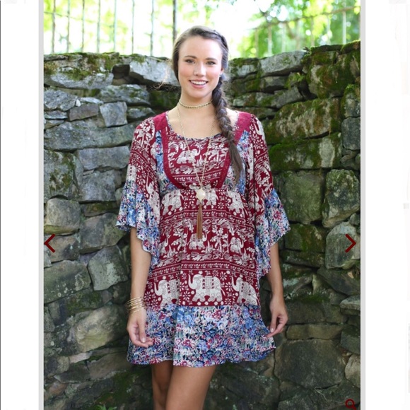 Altar'd State Dresses & Skirts - {Altered State} Boho Elephant Dress